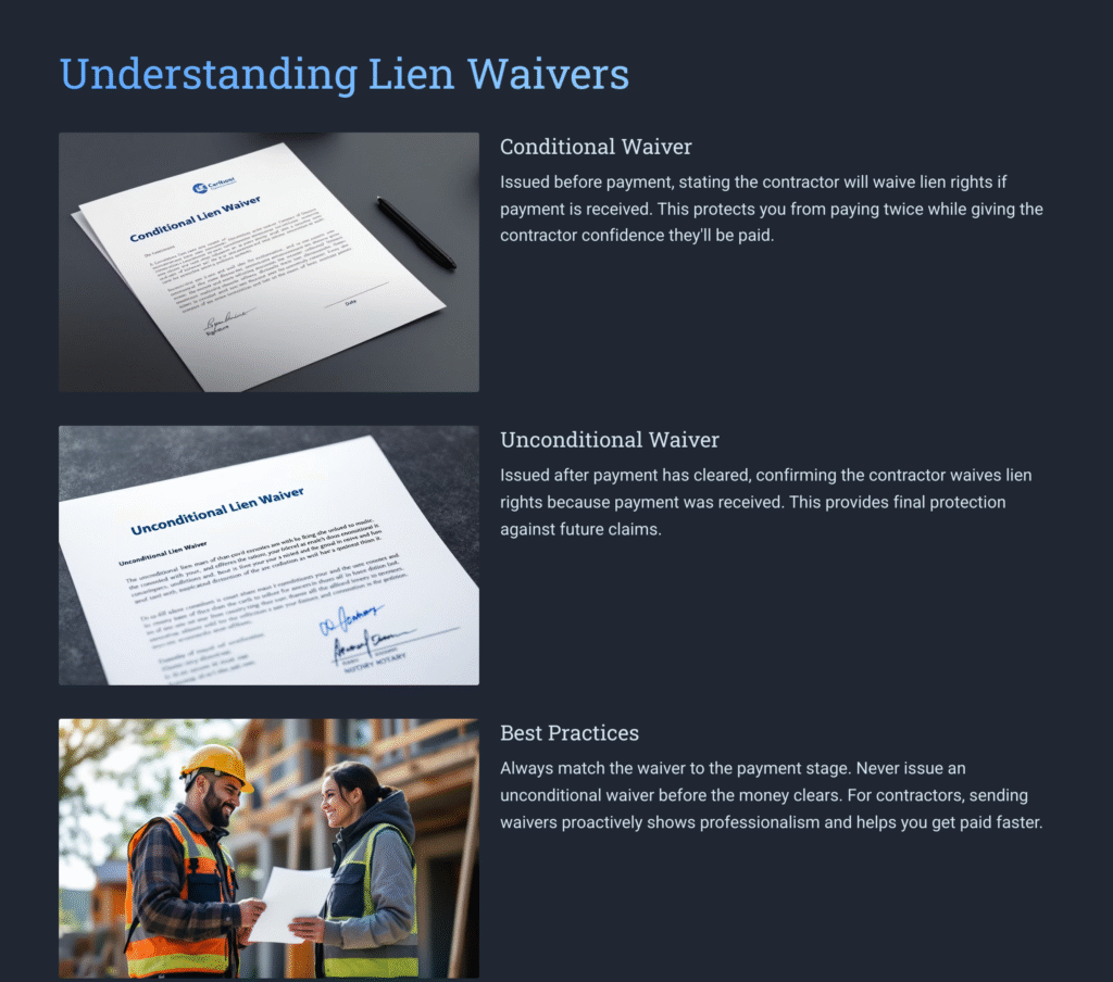 understanding lien waivers
