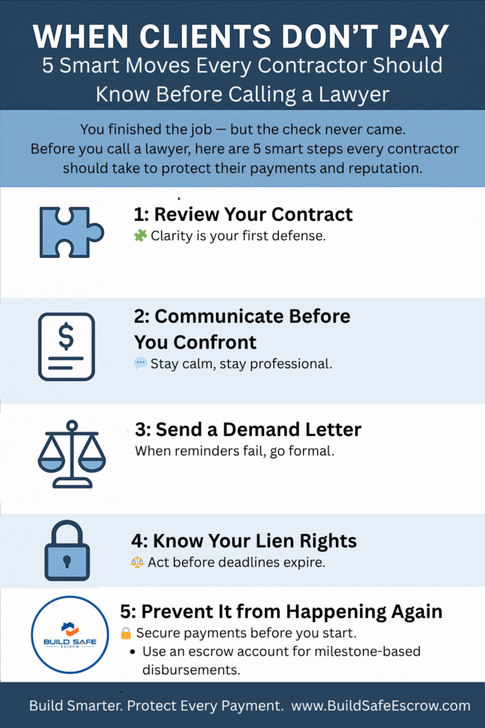 client not paying contractor 

