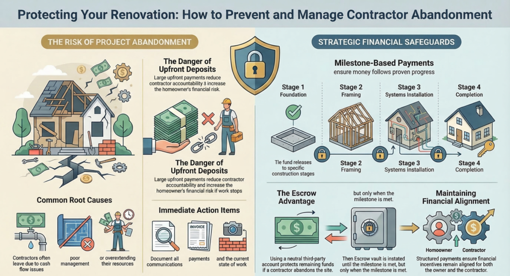 when a contractor disappears and how construction escrow protects you 
