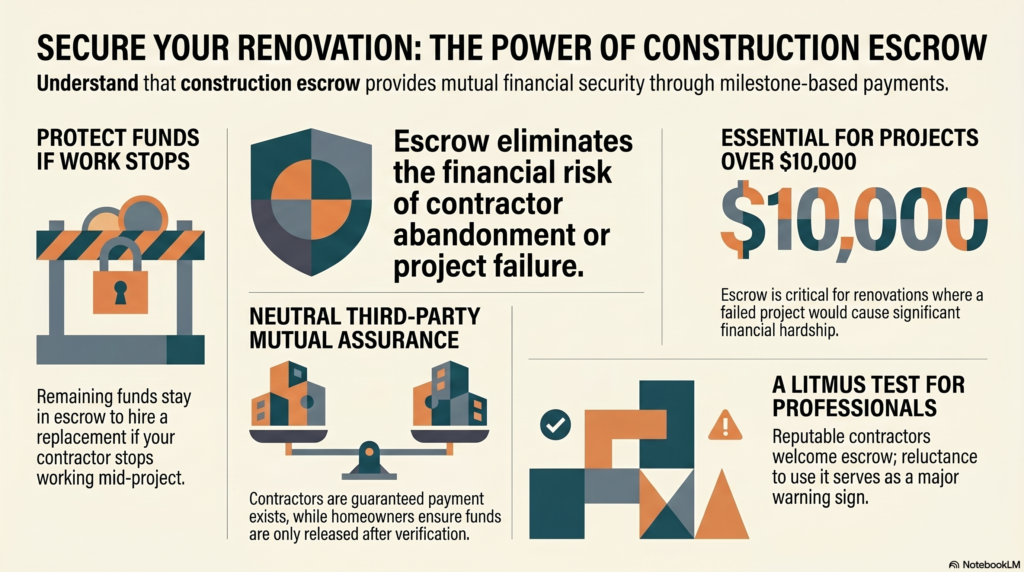 Burned by a Contractor? How Construction Escrow Finally Protects Homeowners from Renovation Nightmares 4 Construction Escrow for Homeowners
