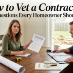 How to vet a Contractor: The Questions Every Homeowner Should Ask Before the First Shovel Goes In