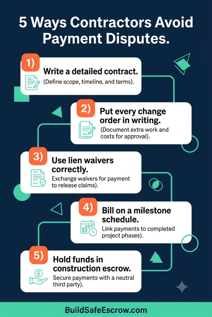 contractors use escrow to avoid payment disputes