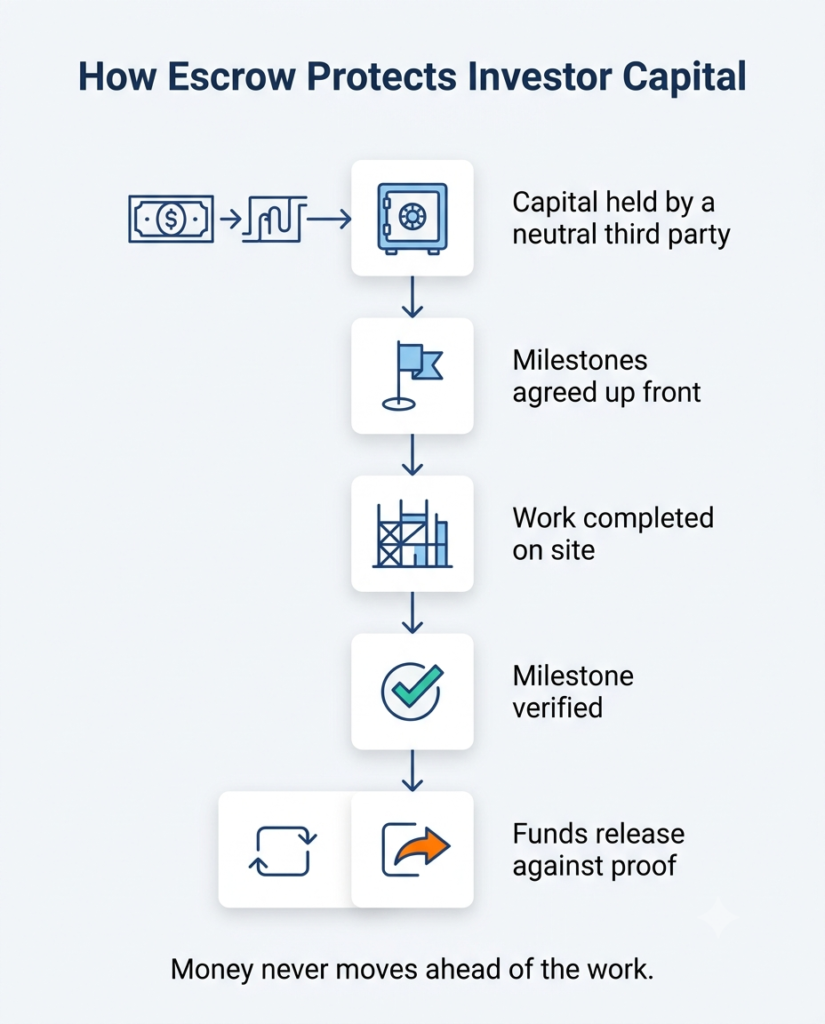construction escrow for investors, how it works?
